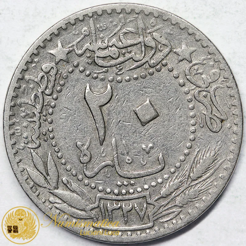 TURCHIA 20 PARA AH 1327/4 1912 #6944