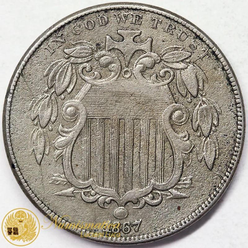 STATI UNITI 5 CENTS 1867 #6956