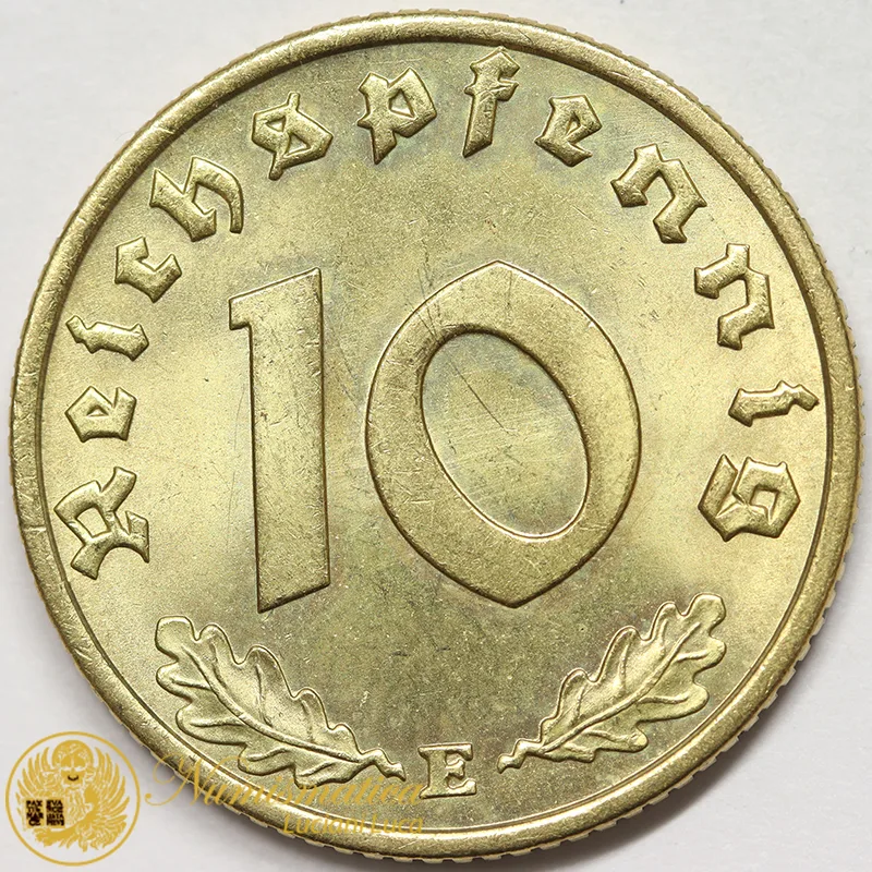 GERMANIA 10 REICHSPFENNIG 1938 E Q.Fdc #7040