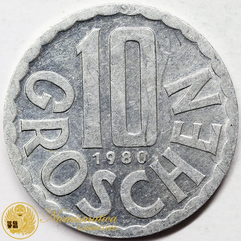 AUSTRIA 10 GROSCHEN 1980 #7071