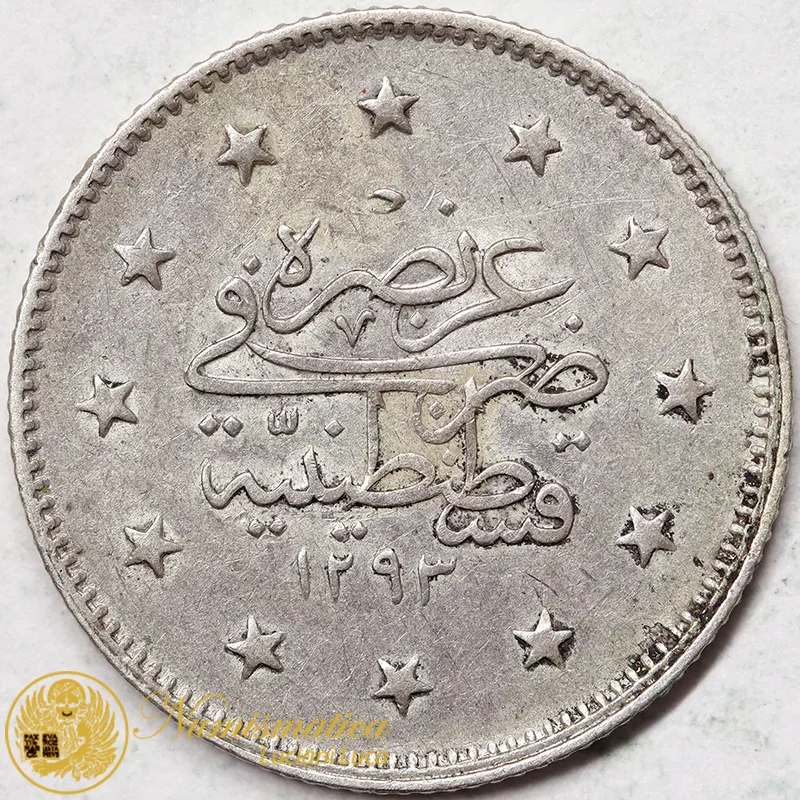 Turchia 2 Kurush AH1293/32 (1906) argento #3486