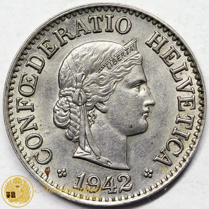 SVIZZERA 10 RAPPEN 1942 nichel BB #7143