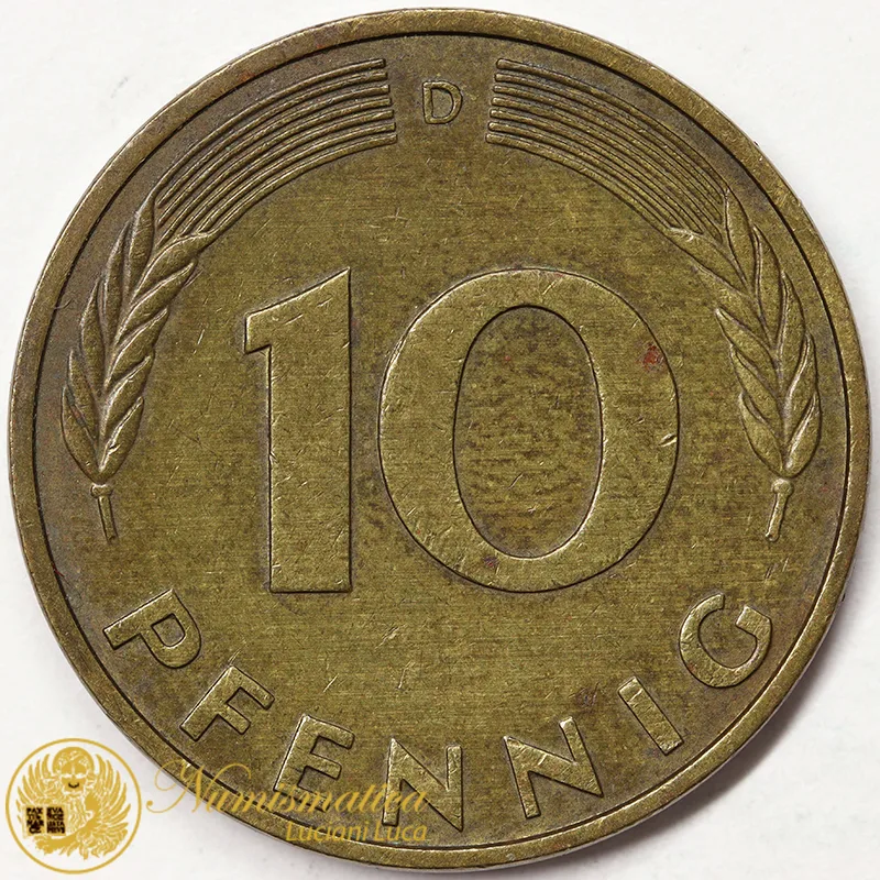 GERMANIA 10 PFENNIG 1991 D #3548