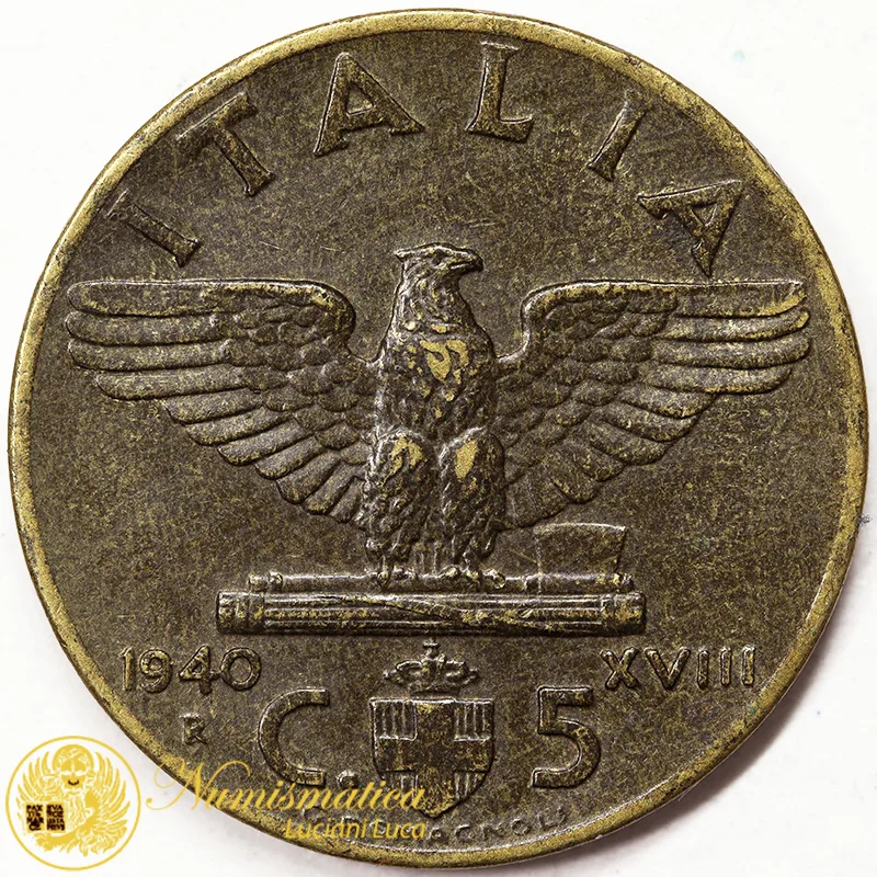 VITTORIO EMANUELE III 5 Centesimi 1940 #3549