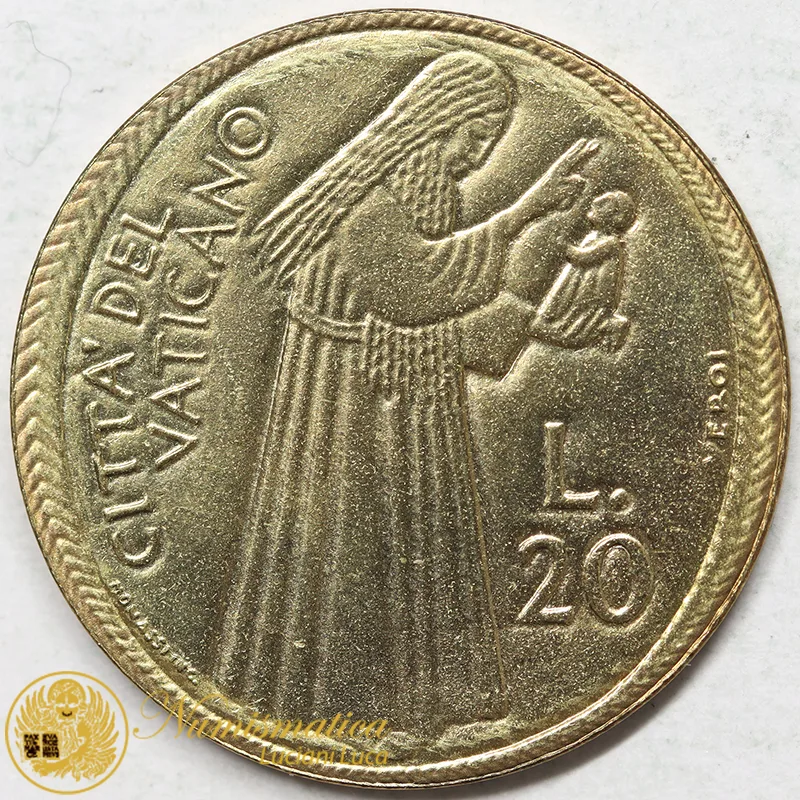 VATICANO 20 LIRE 1975 ANNO SANTO GIUBILEO Paolo VI Fdc #7153