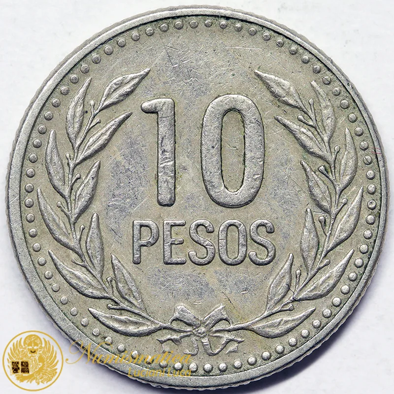 COLOMBIA 10 PESOS 1989 #7210