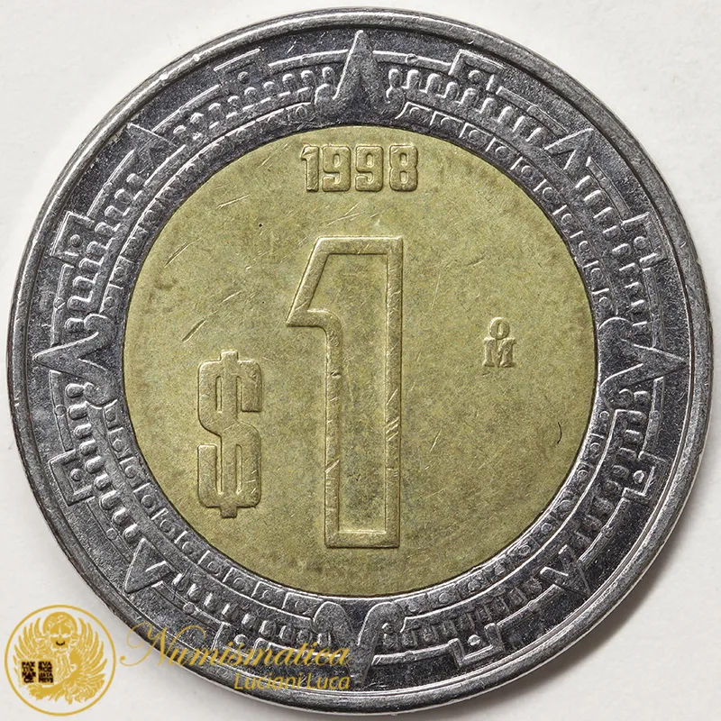 MESSICO 1 Nuevo Peso 1998 bimetallico #3598