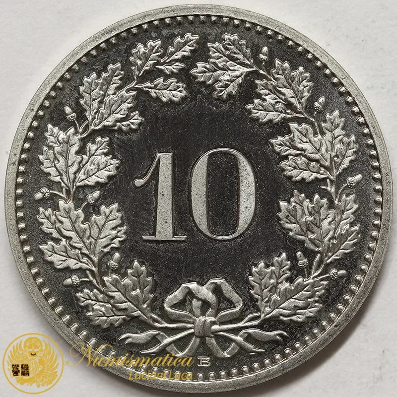 SVIZZERA 10 RAPPEN 2002 B nichel Fdc #3611