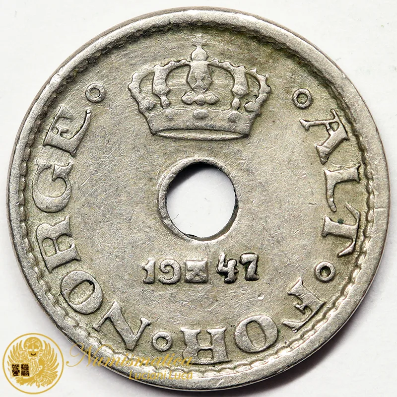 NORVEGIA 10 ORE 1947 #7251