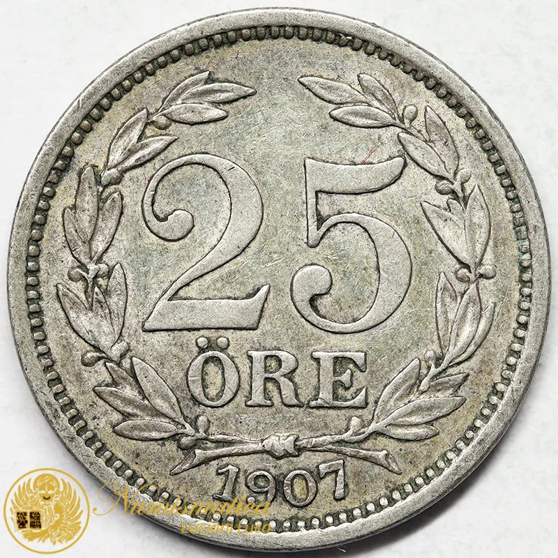 SVEZIA 25 ORE 1907 EB argento #7261