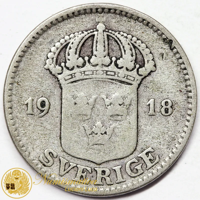 SVEZIA 25 ORE 1918 W argento #7274