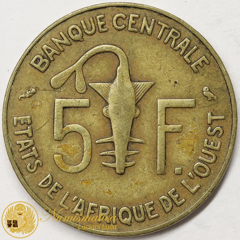 Africa Occidentale 5 Franchi 1965 #3650