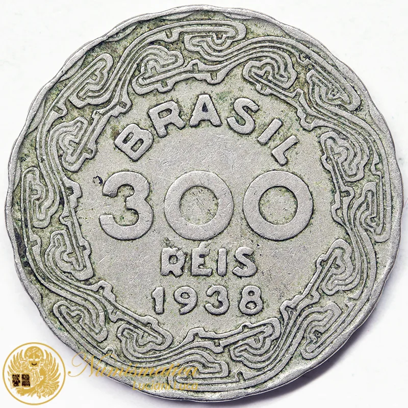 BRASILE 300 REIS 1938 #7282