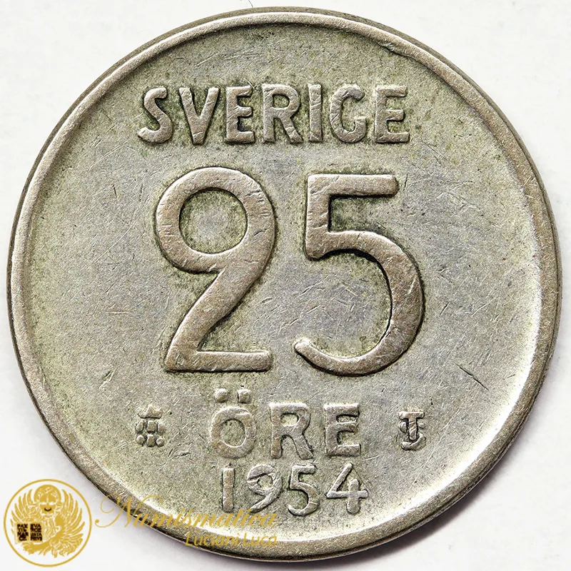 SVEZIA 25 ORE 1954 TS ARGENTO #7284
