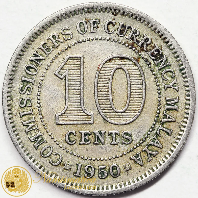 Malaya 10 Cents 1950 Re Giorgio VI #7287