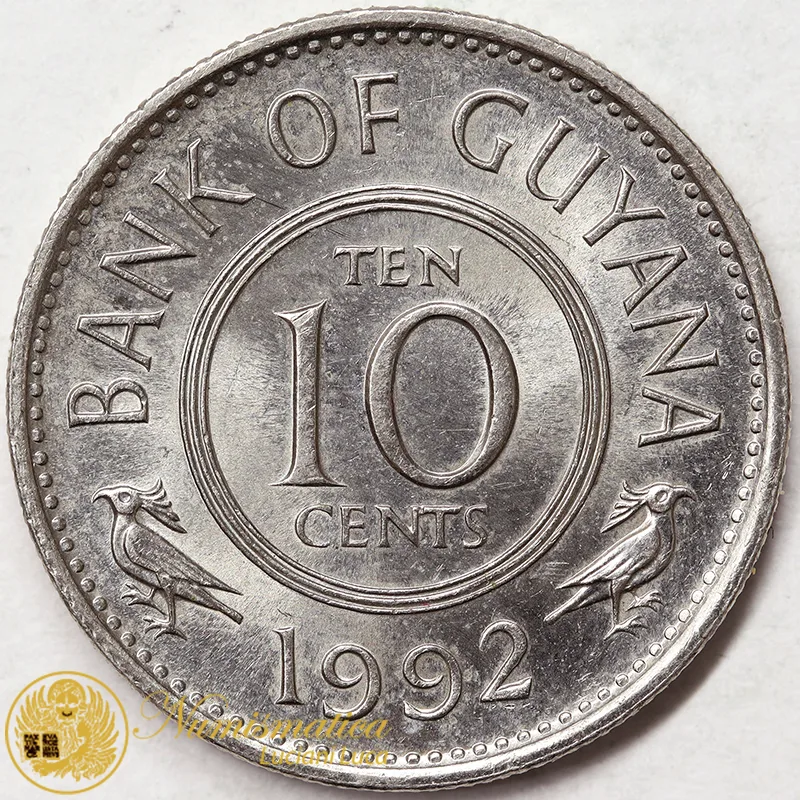 GUYANA 10 CENTS 1992 #3697
