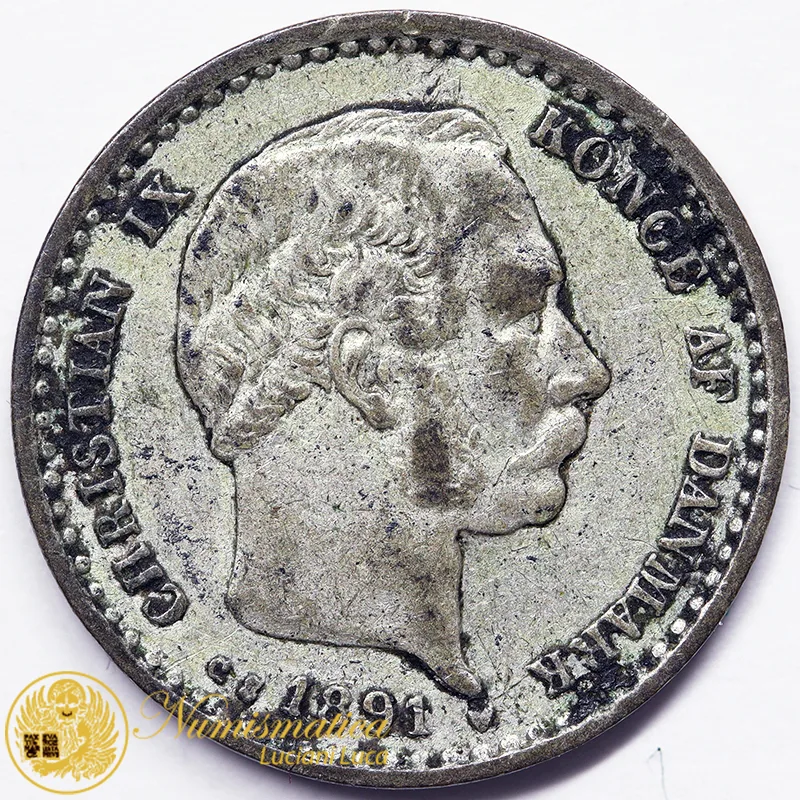 DANIMARCA 10 ORE 1891 ARGENTO #7458