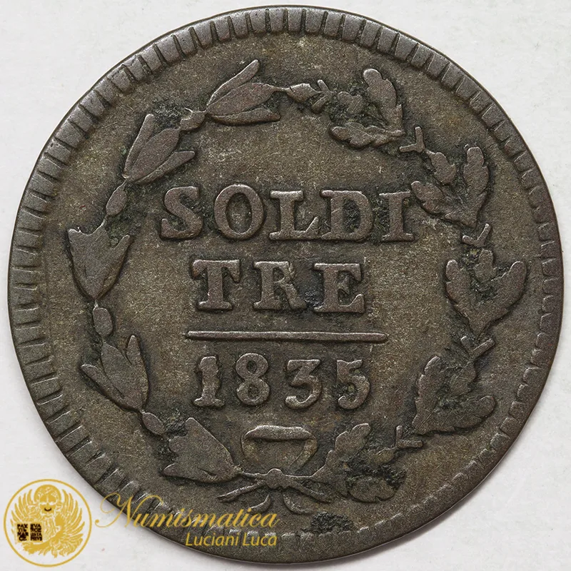 Svizzera Ticino 3 Soldi 1835 #7492