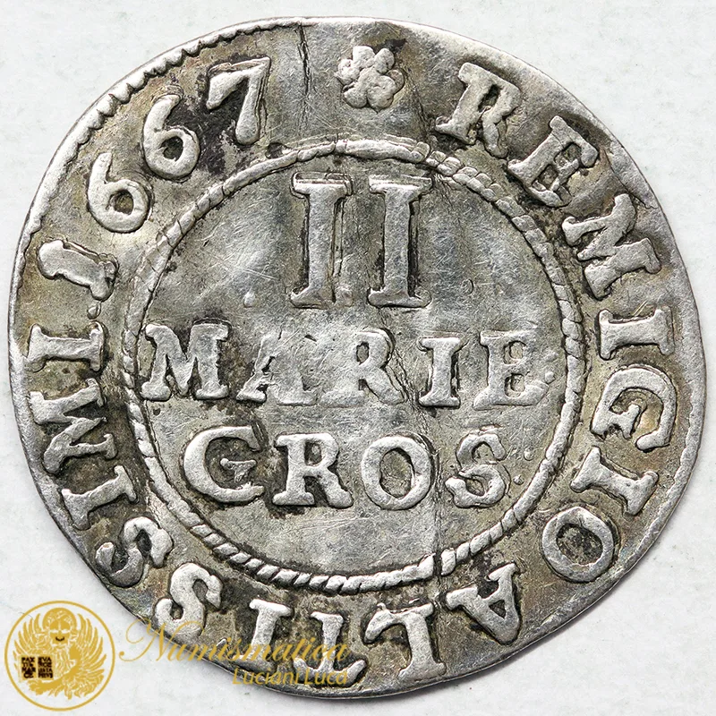 GERMANIA 2 Mariengroschen 1667 Braunschweig Wolfenbüttel Rudolf August #7542
