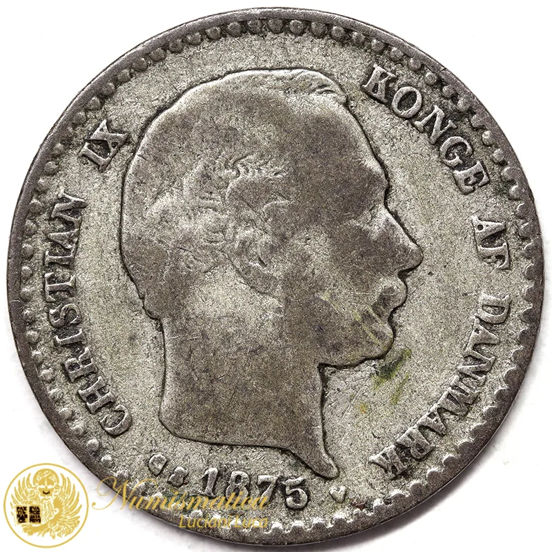 DANIMARCA 10 ORE 1875 ARGENTO #7548