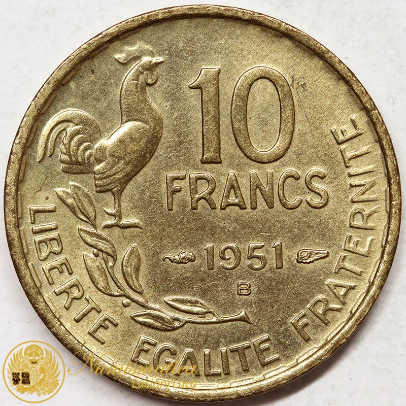 Francia 10 Franchi 1951 #7555