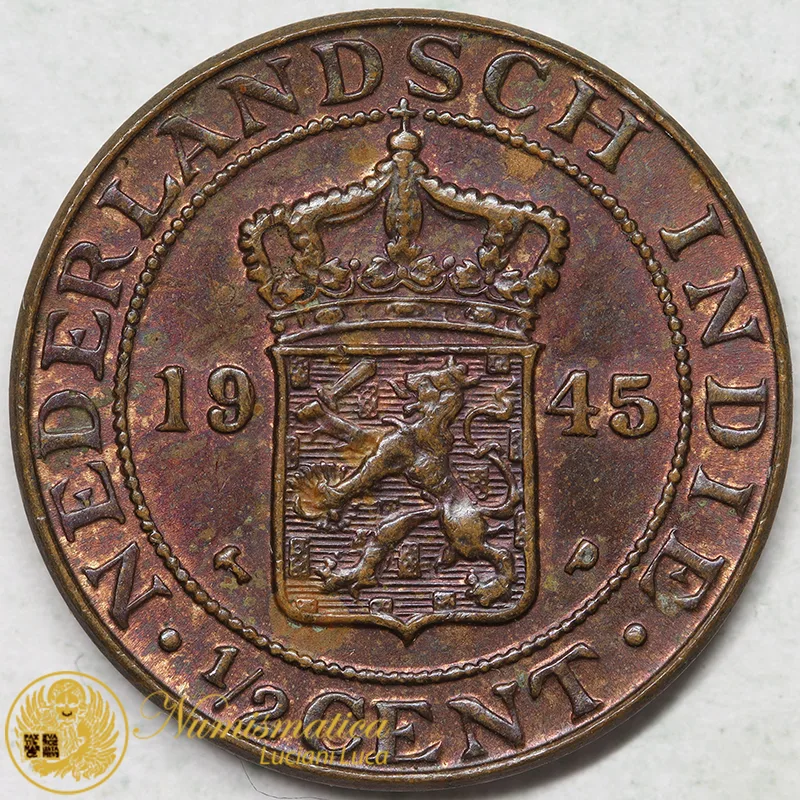 INDIE OLANDESI 1/2 Cent 1945 P #7559