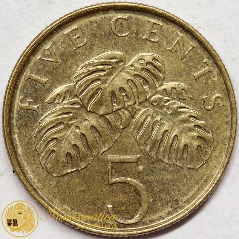 SINGAPORE 5 CENTS 1997 FRUIT SALAD PLANT #7734