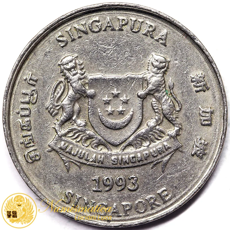 SINGAPORE 20 Cents 1993 #7770