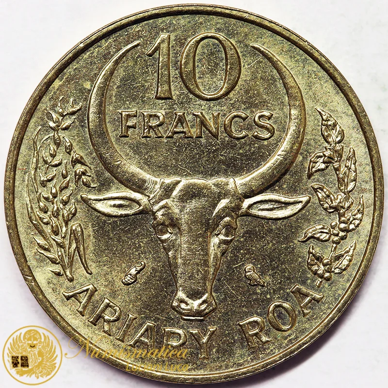MADAGASCAR 10 FRANCHI 1970 ARIARY #7773