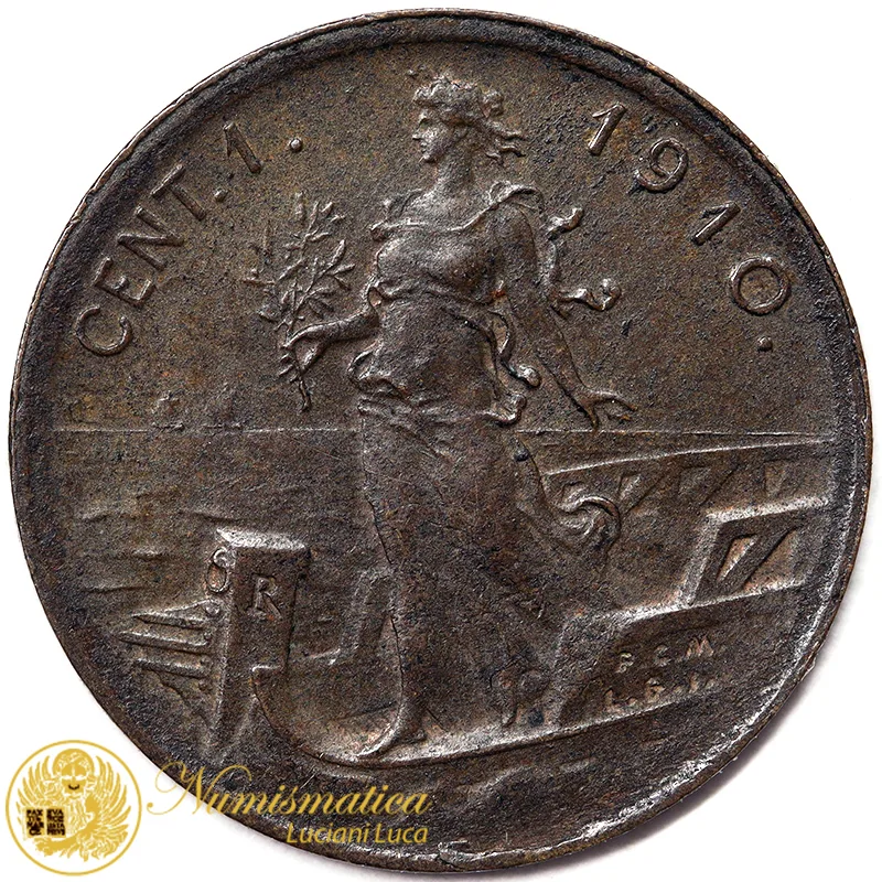VITTORIO EMANUELE III 1 CENTESIMO 1910 R #7787