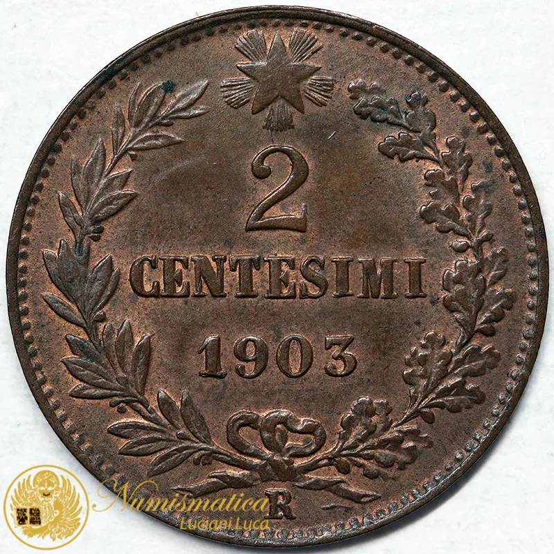 VITTORIO EMANUELE III 2 CENTESIMI 1903 R Q.Fdc/Fdc #7811
