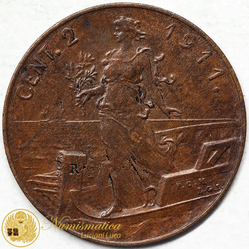 VITTORIO EMANUELE III 2 CENTESIMI 1911 R Q.Fdc #7864