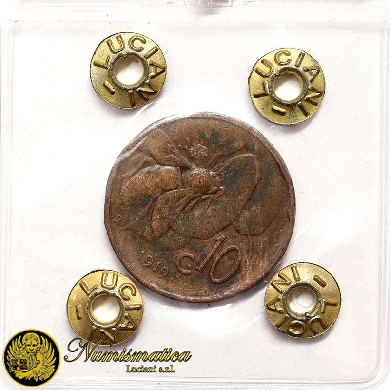 VITTORIO EMANUELE III 10 CENTESIMI 1919 Ape Q.BB MOLTO RARA #P7