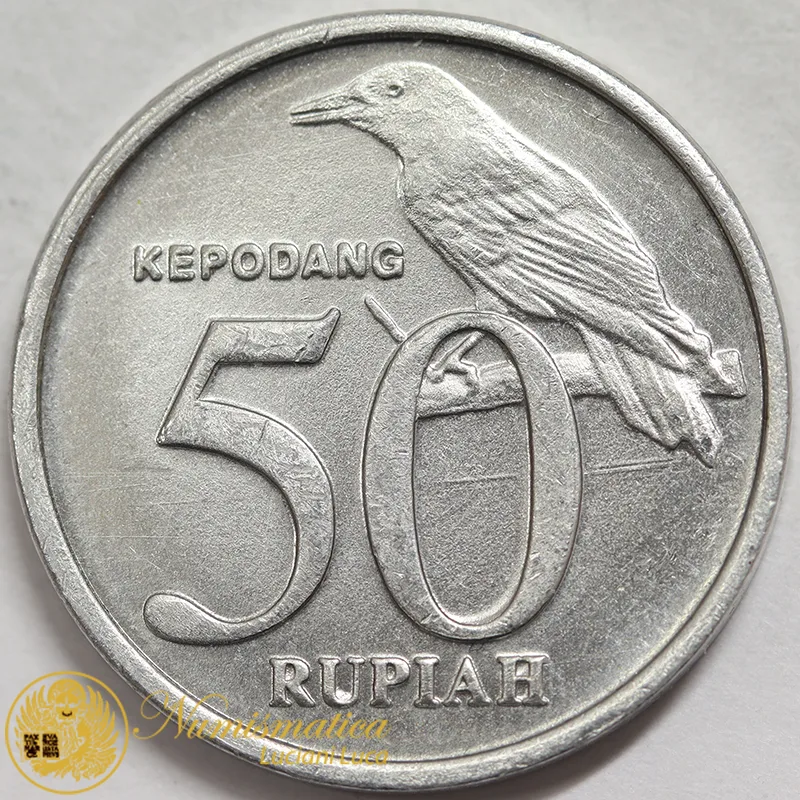 INDONESIA 50 Rupie 1999 BLACK-NAPED ORIOLE #7847