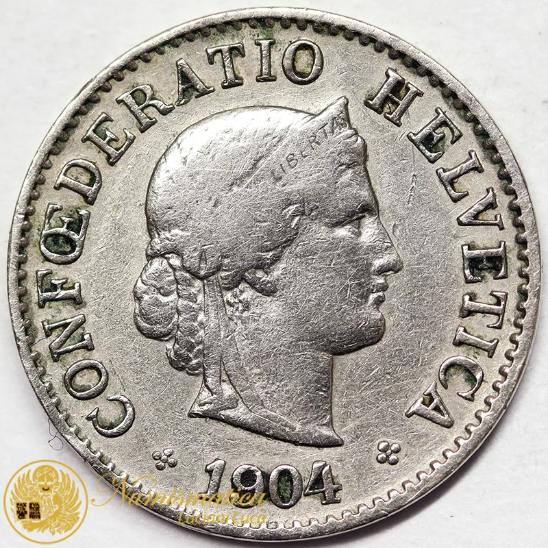 SVIZZERA 5 RAPPEN 1904 B nichel MB #7904