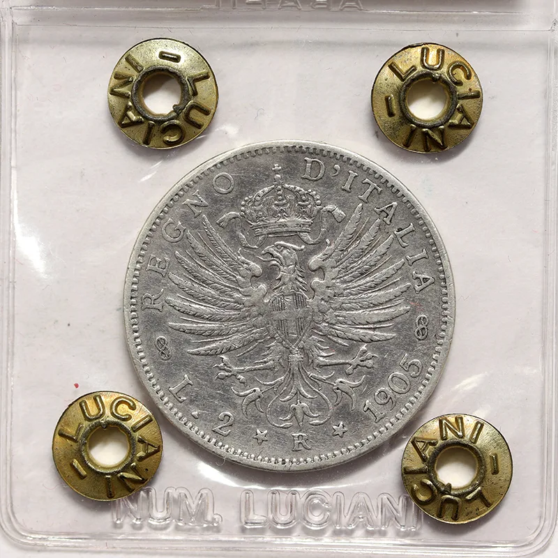 VITTORIO EMANUELE III 2 Lire 1905 Aquila Q.BB/BB #P192