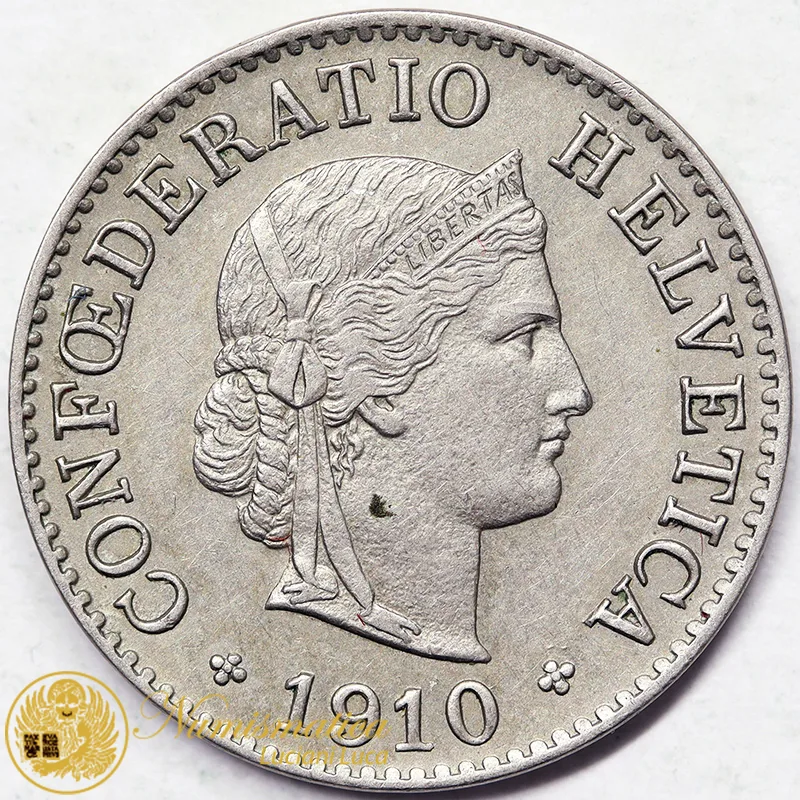 SVIZZERA 5 RAPPEN 1910 B Nichel Spl+ #7916