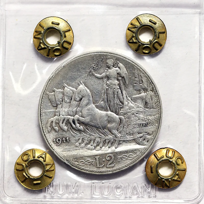 VITTORIO EMANUELE III 2 Lire 1911 Quadriga Q.BB R2 #P299