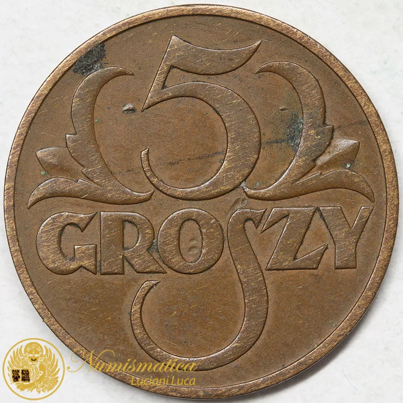 POLONIA 5 Groszy 1937 #7992
