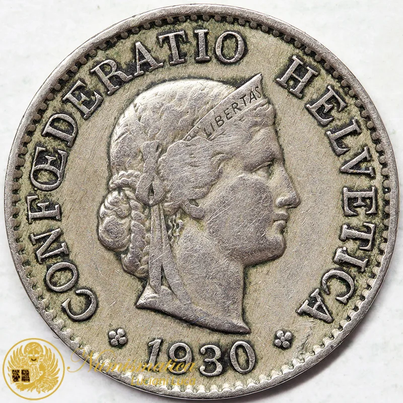 SVIZZERA 5 RAPPEN 1930 B #8029