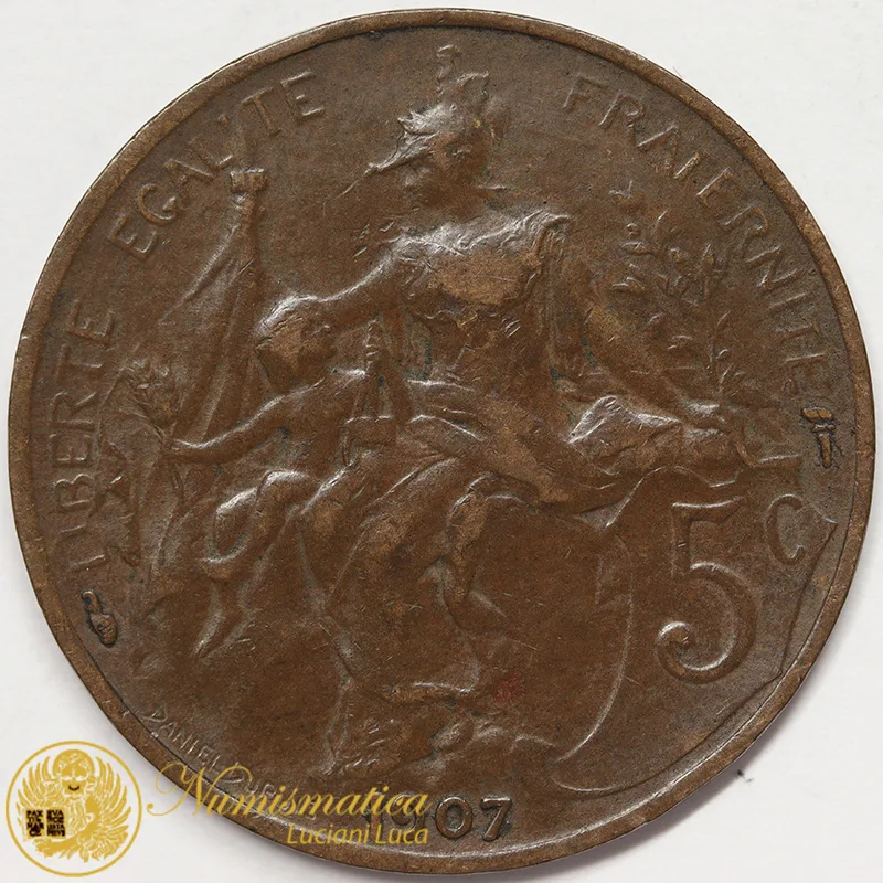 FRANCIA 5 CENTIMES 1907 #8269