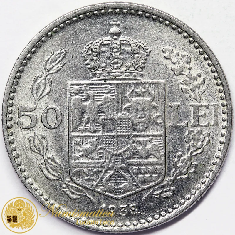 ROMANIA 50 Lei 1938 Carlo II #8270