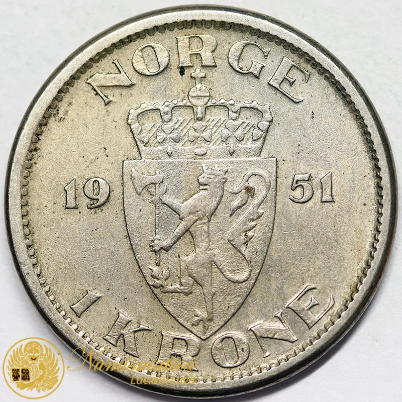 NORVEGIA 1 KRONE 1951 #8285