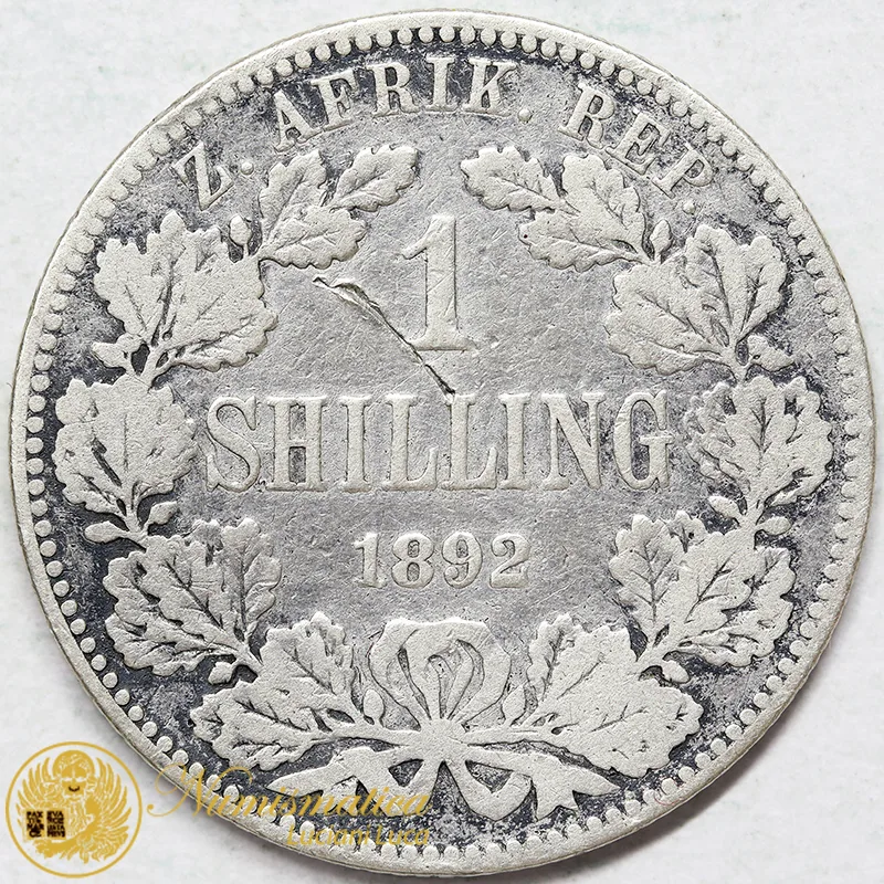 SUDAFRICA 1 Shilling 1892 argento #8336