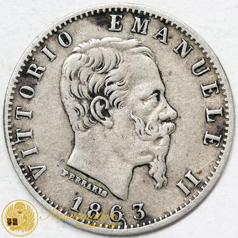 VITTORIO EMANUELE II 20 CENTESIMI 1863 Milano Valore  Q.Spl #8340