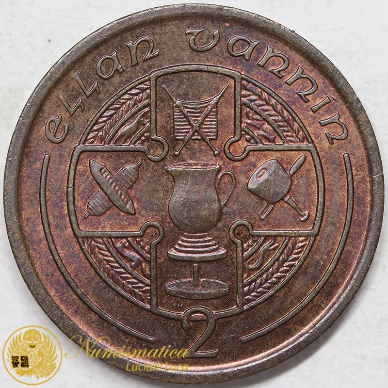 ISOLA DI MAN 2 PENCE 1990 #8341