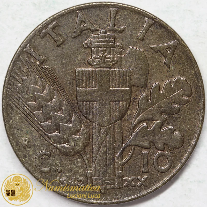 VITTORIO EMANUELE III 10 CENTESIMI 1942 Q.FdC #8360