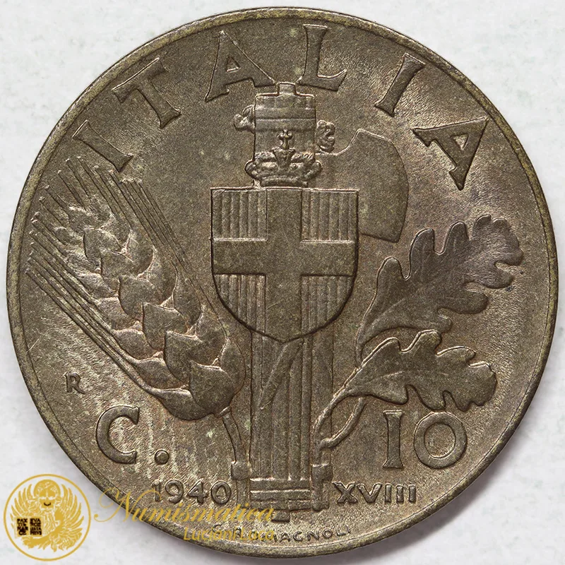 VITTORIO EMANUELE III 10 CENTESIMI 1940 Fdc #8363