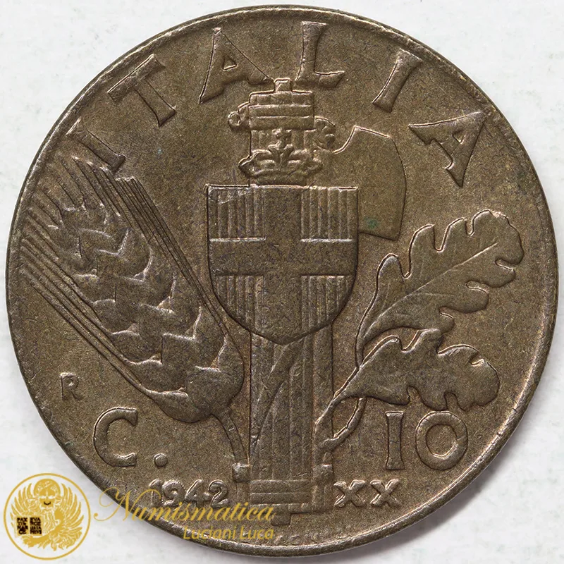VITTORIO EMANUELE III 10 CENTESIMI 1942 Q.Fdc #8365