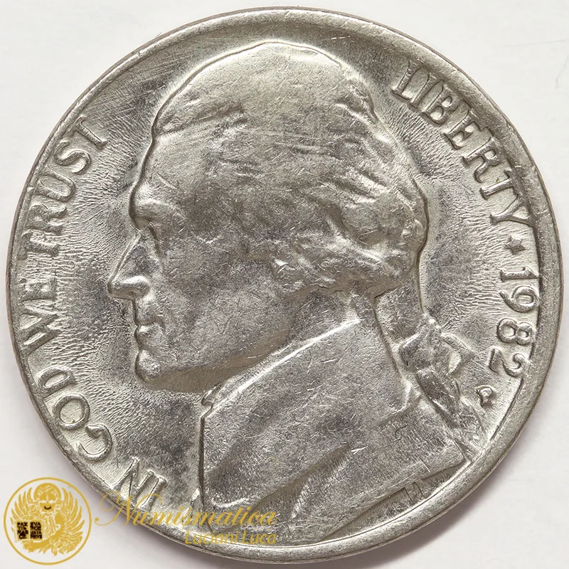STATI UNITI 5 Cents 1982 P JEFFERSON #8869